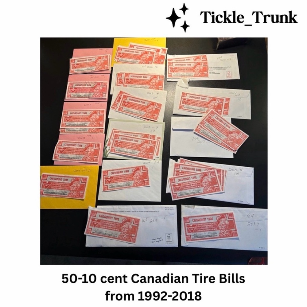 Canadian Tire Paper Money Collection - Multicolor Vintage Tokens - Picture 6 of 6